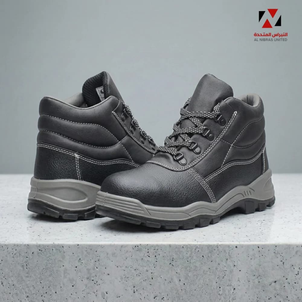 Portwest Leather Safety Shoe with Steel Toe Cap - Black - Size 39